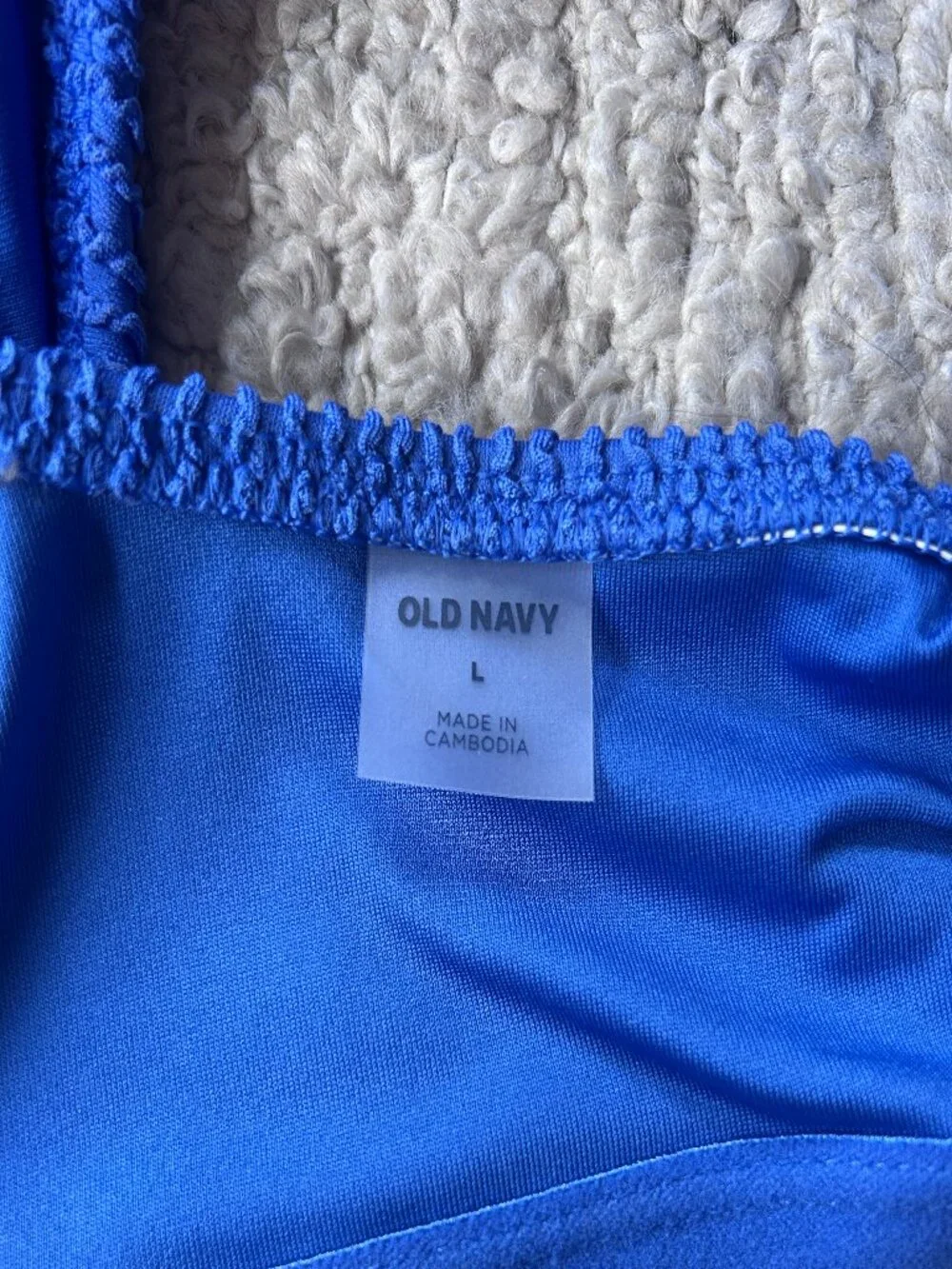 Old Navy Blue Textured & High Waist Beach Scene Two-Piece Bikini - Picture 4 of 4